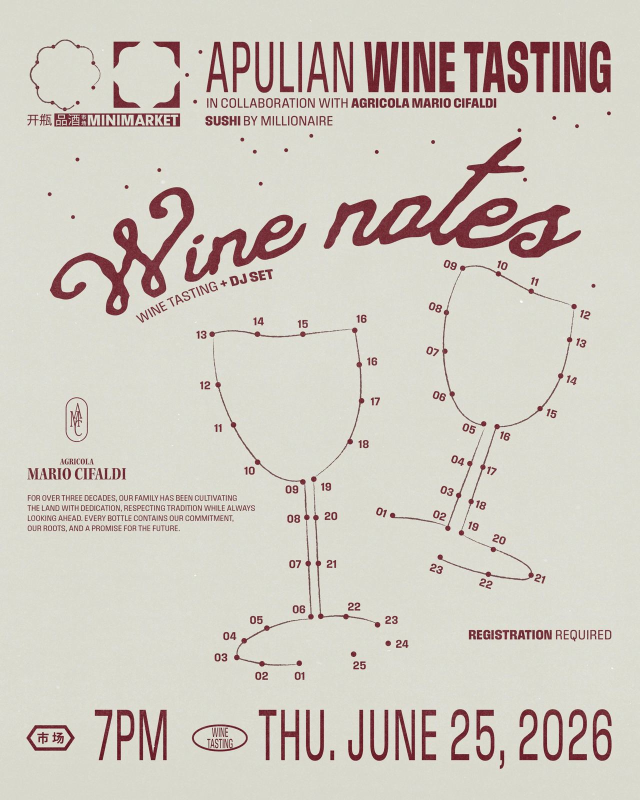Locandina Wine notes chapter II, Apulian wine tasting, 25 giugno 2026